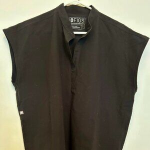 FIGS Rafaela Oversized Scrub Top - Size M - Black